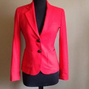 Red J.Crew Classic Wool Blazer